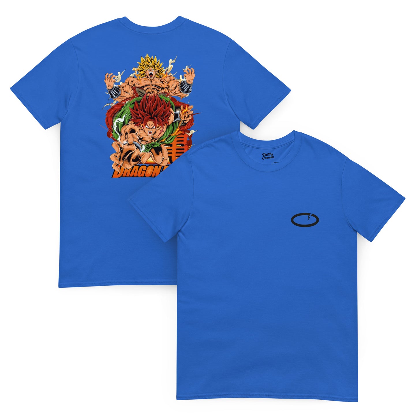 unisex basic softstyle t-shirt royal front and back
