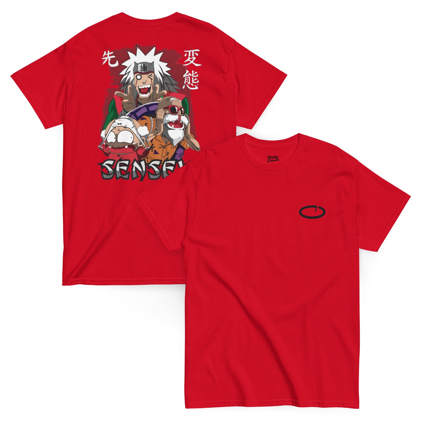 unisex classic tee red front and back