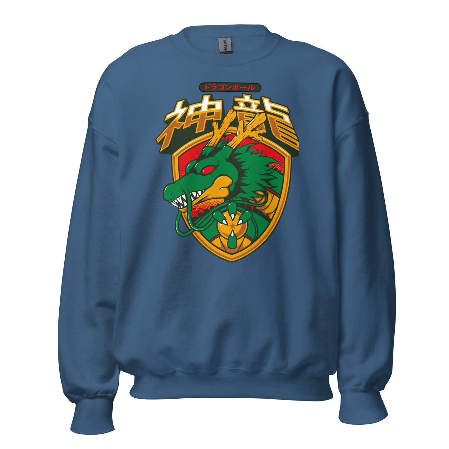 unisex crew neck sweatshirt indigo blue front