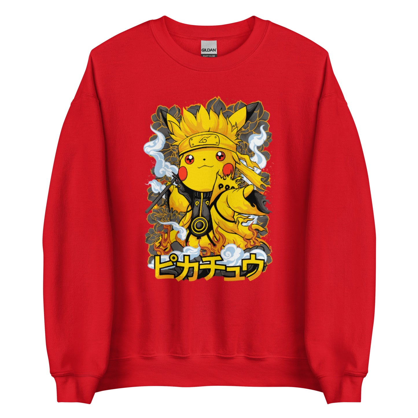 unisex crew neck sweatshirt red fornt