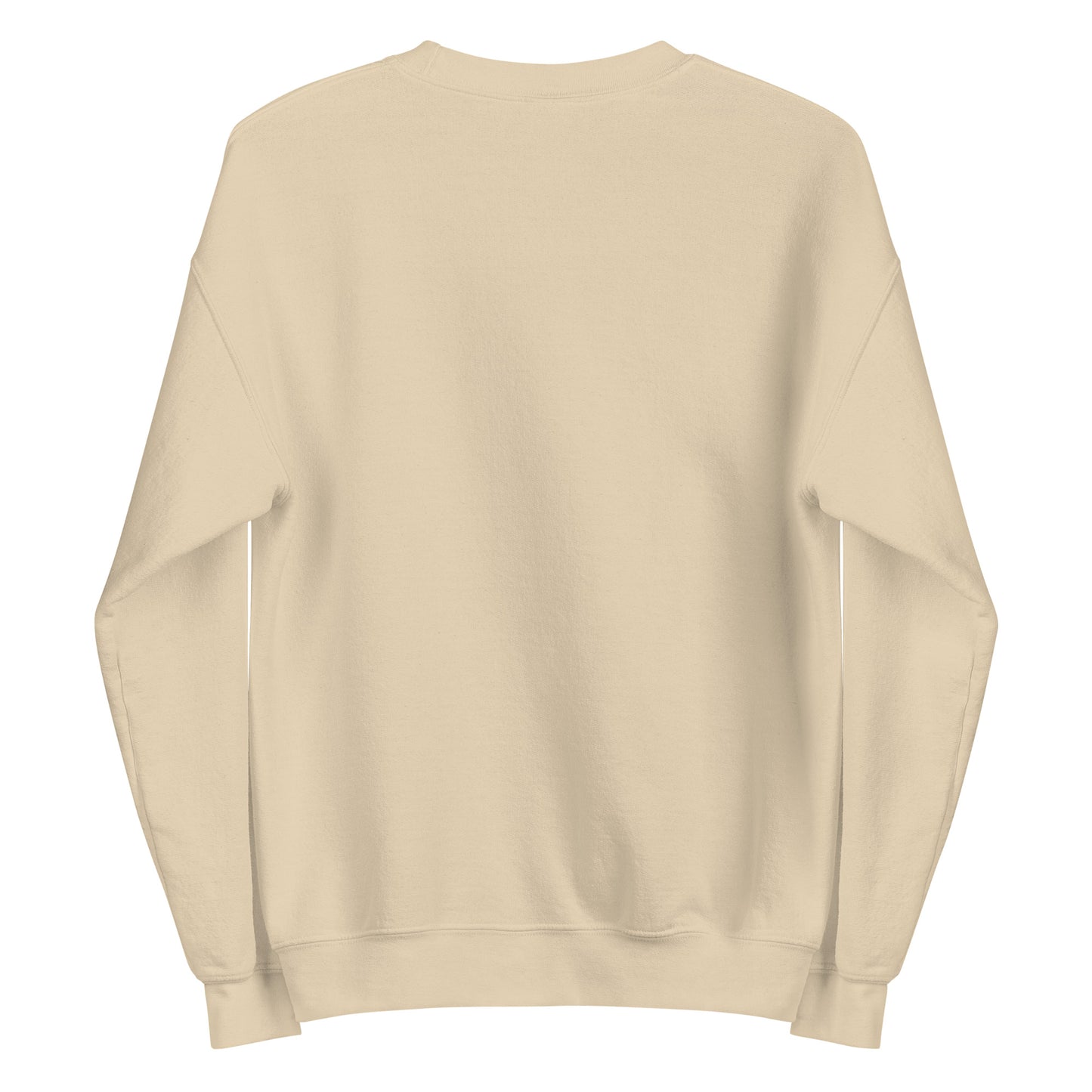 unisex crew neck sweatshirt sand back