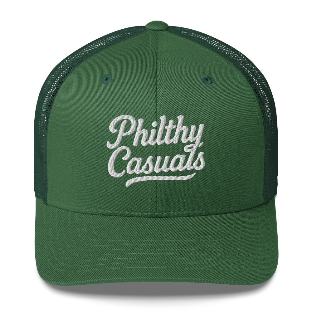 retro trucker hat evergreen front