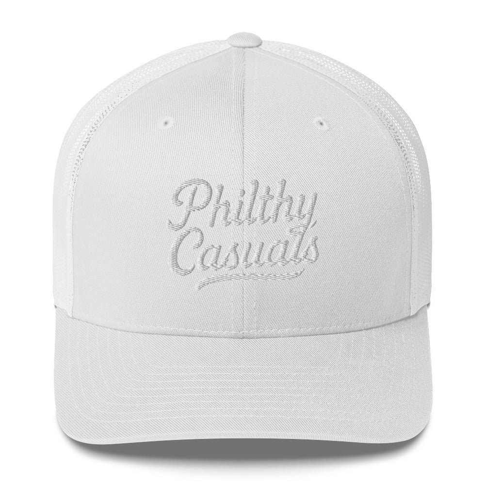 retro trucker hat white front