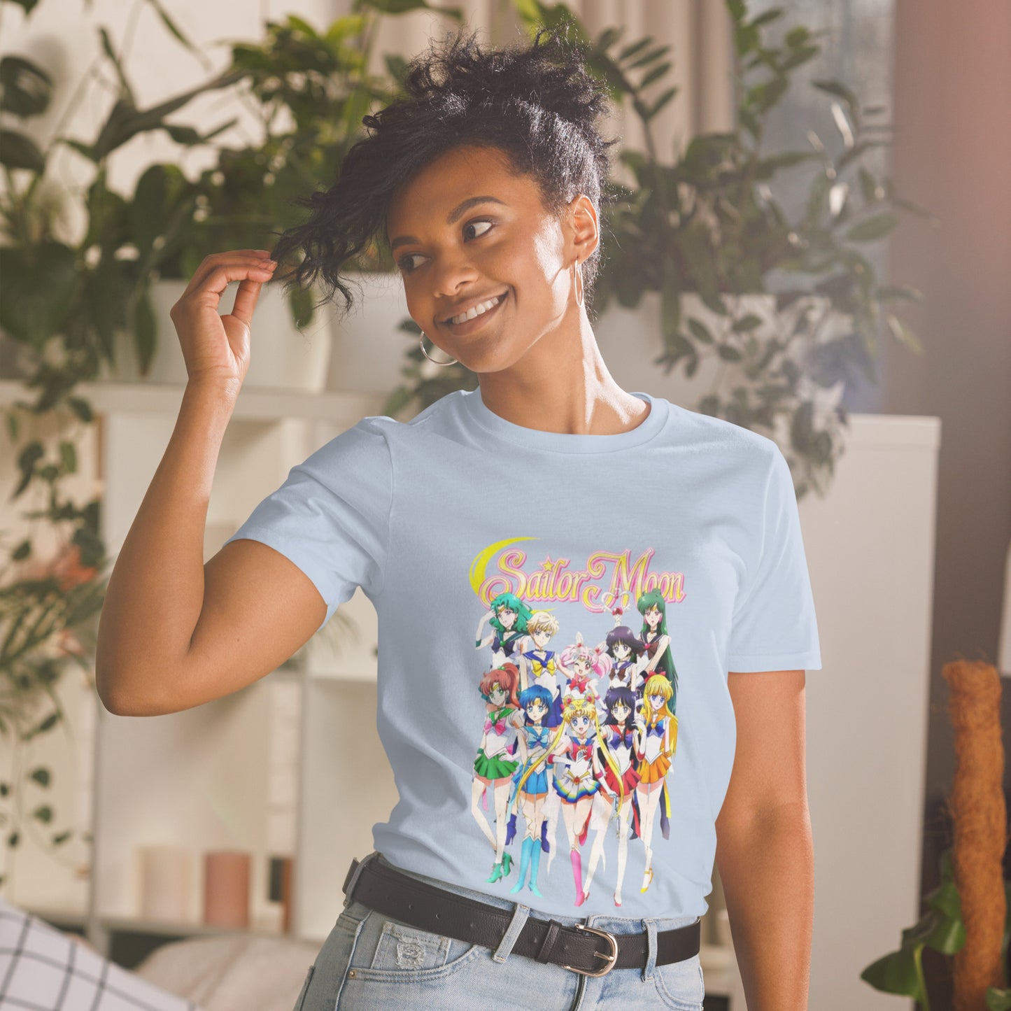 unisex basic softstyle t-shirt light blue front
