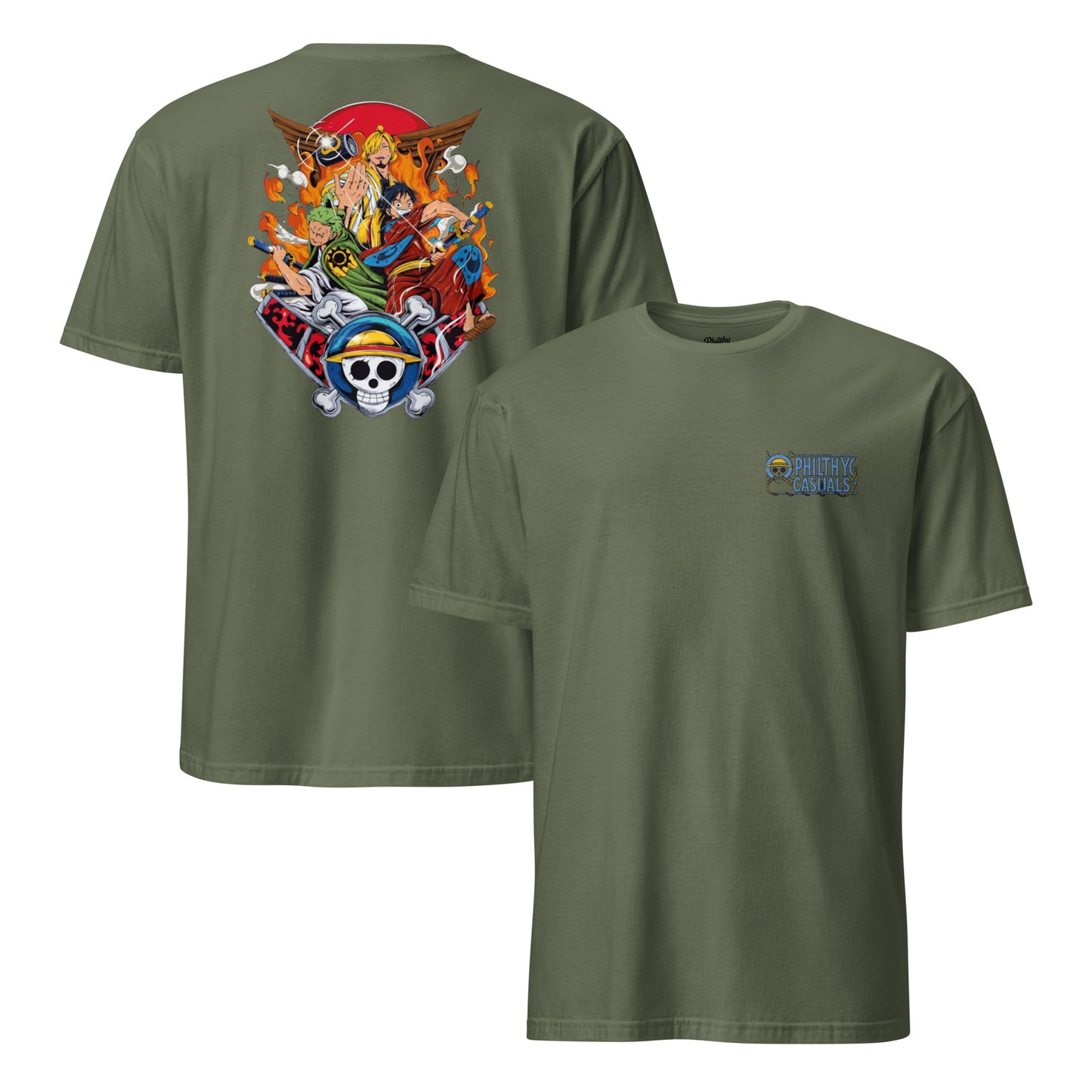 unisex basic softstyle t-shirt military front and back