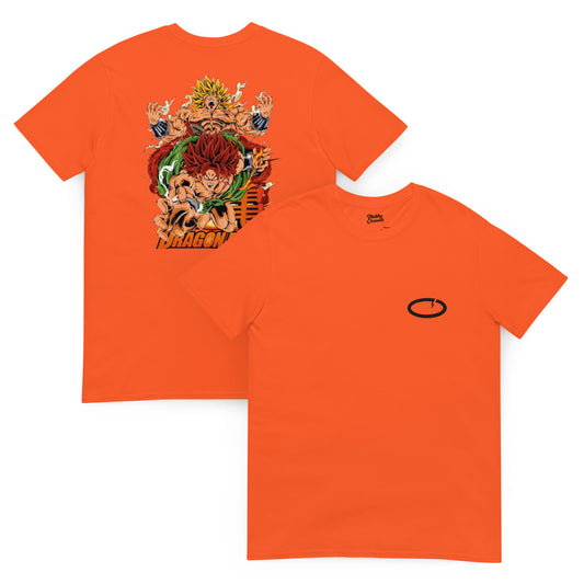 unisex basic softstyle t-shirt orange front and back