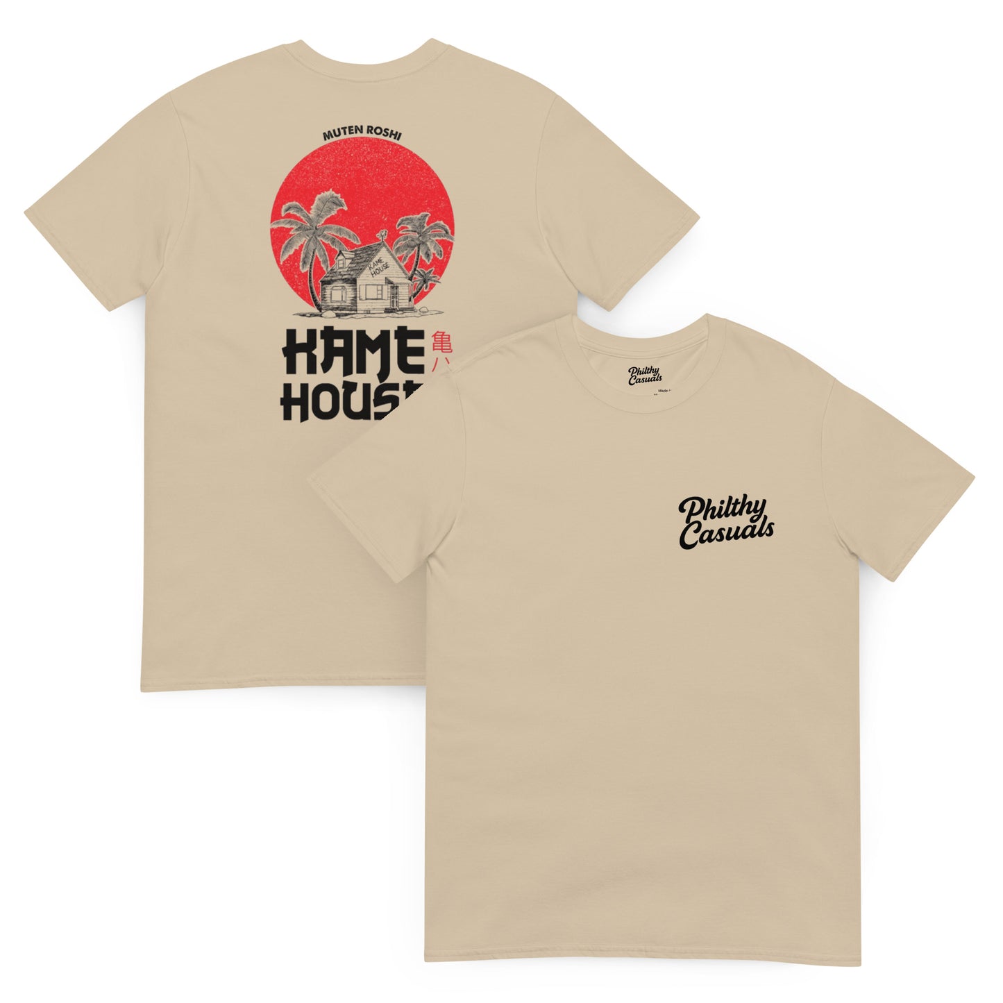 unisex basic softstyle t-shirt sand front and back