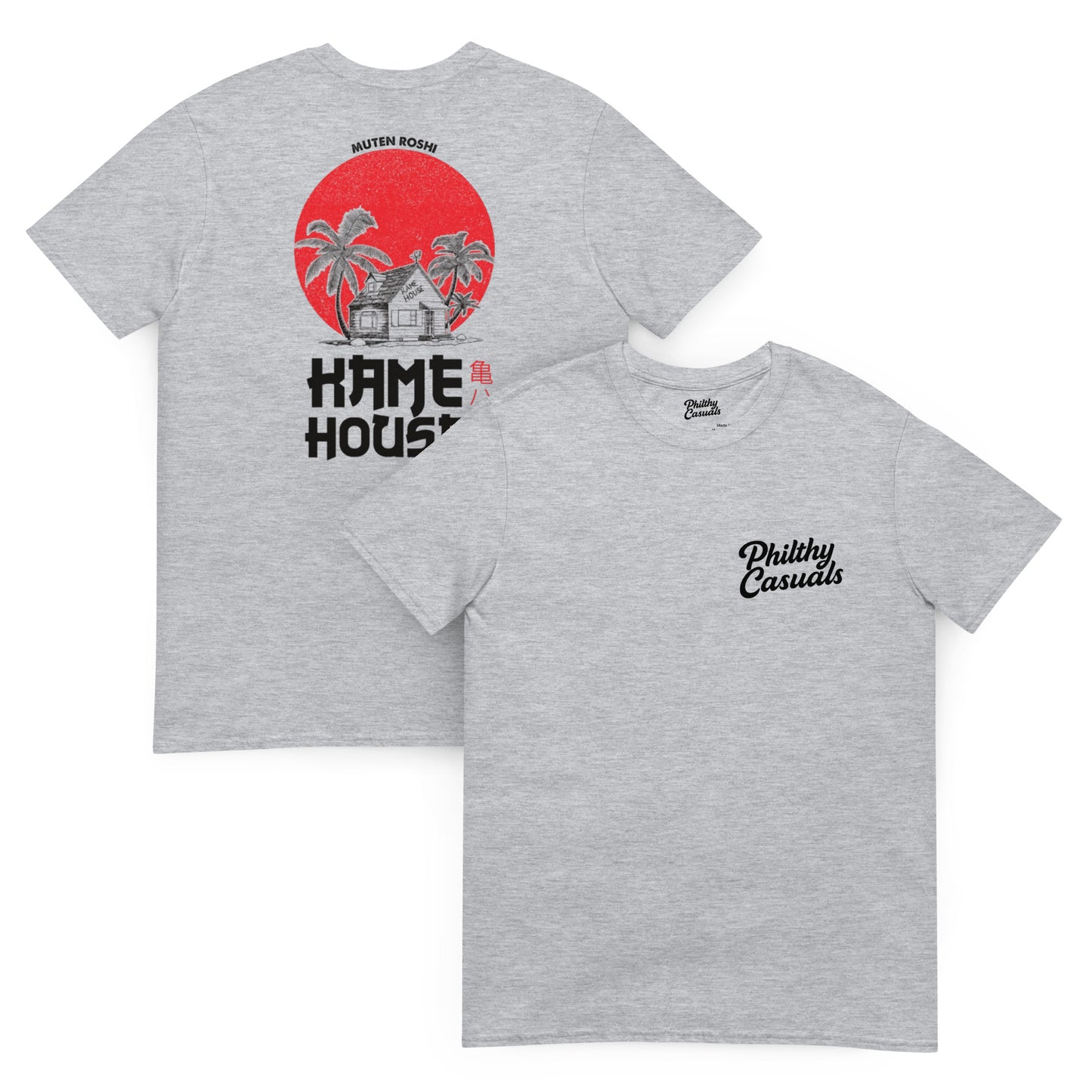 unisex basic softstyle t-shirt sport grey front and back