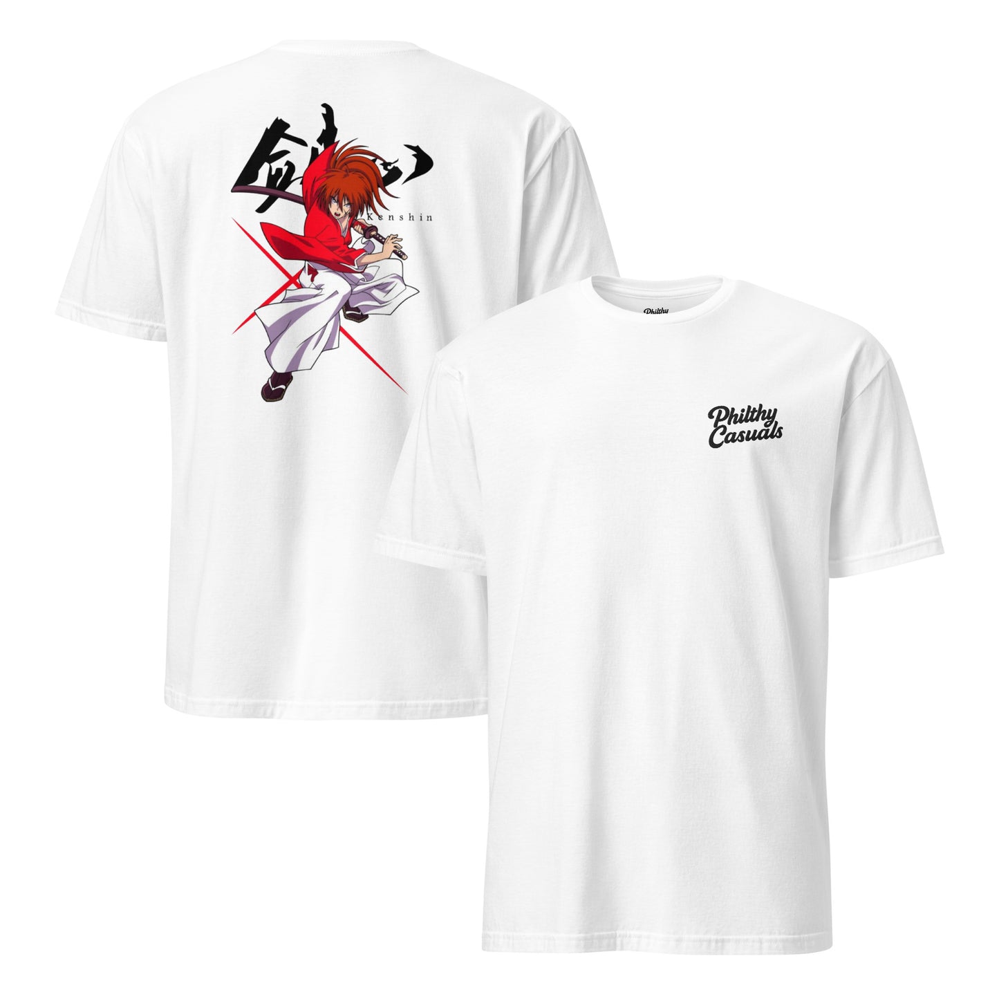 unisex basic softstyle t-shirt white front and back