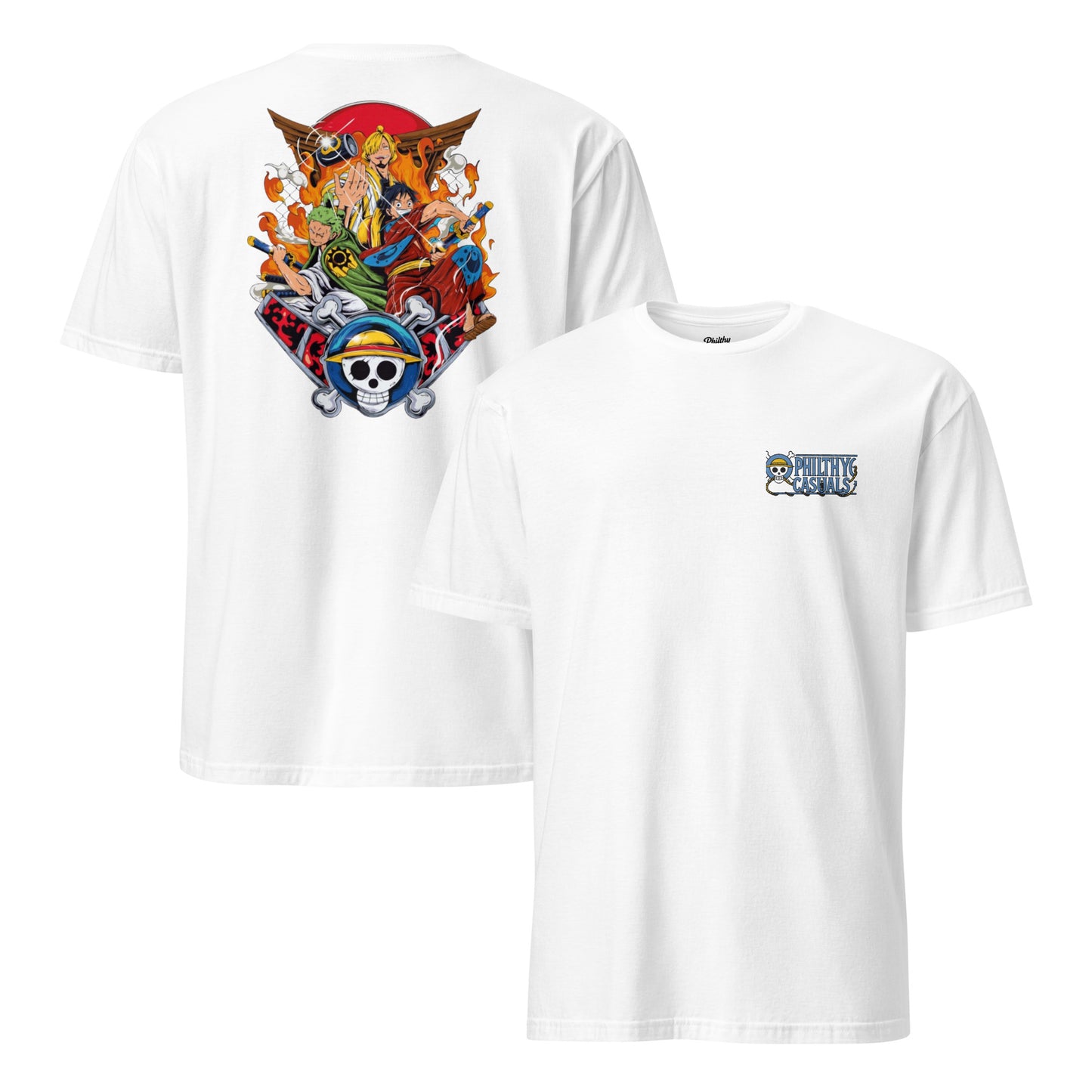 unisex basic softstyle t-shirt white front and back