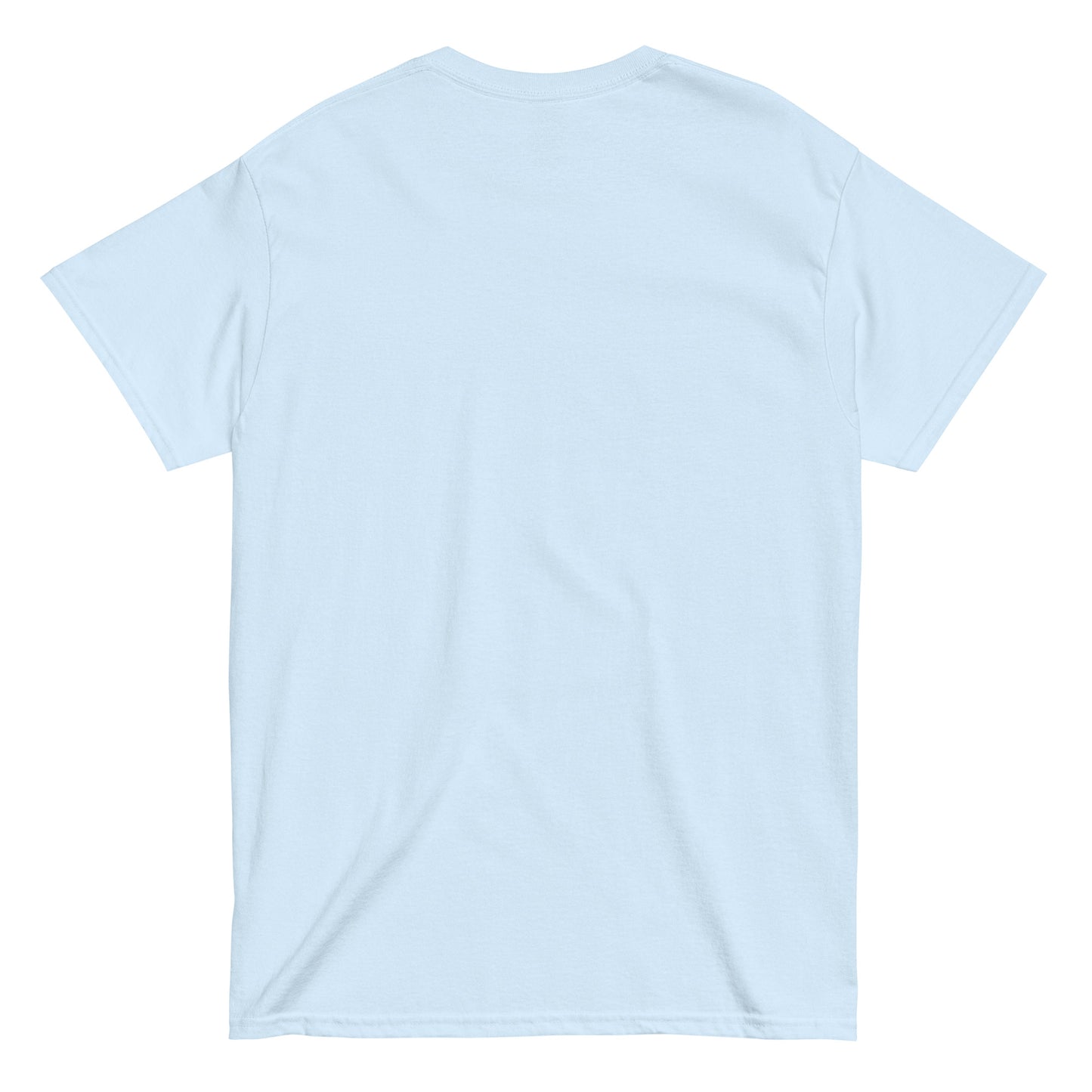 unisex classic tee light blue back