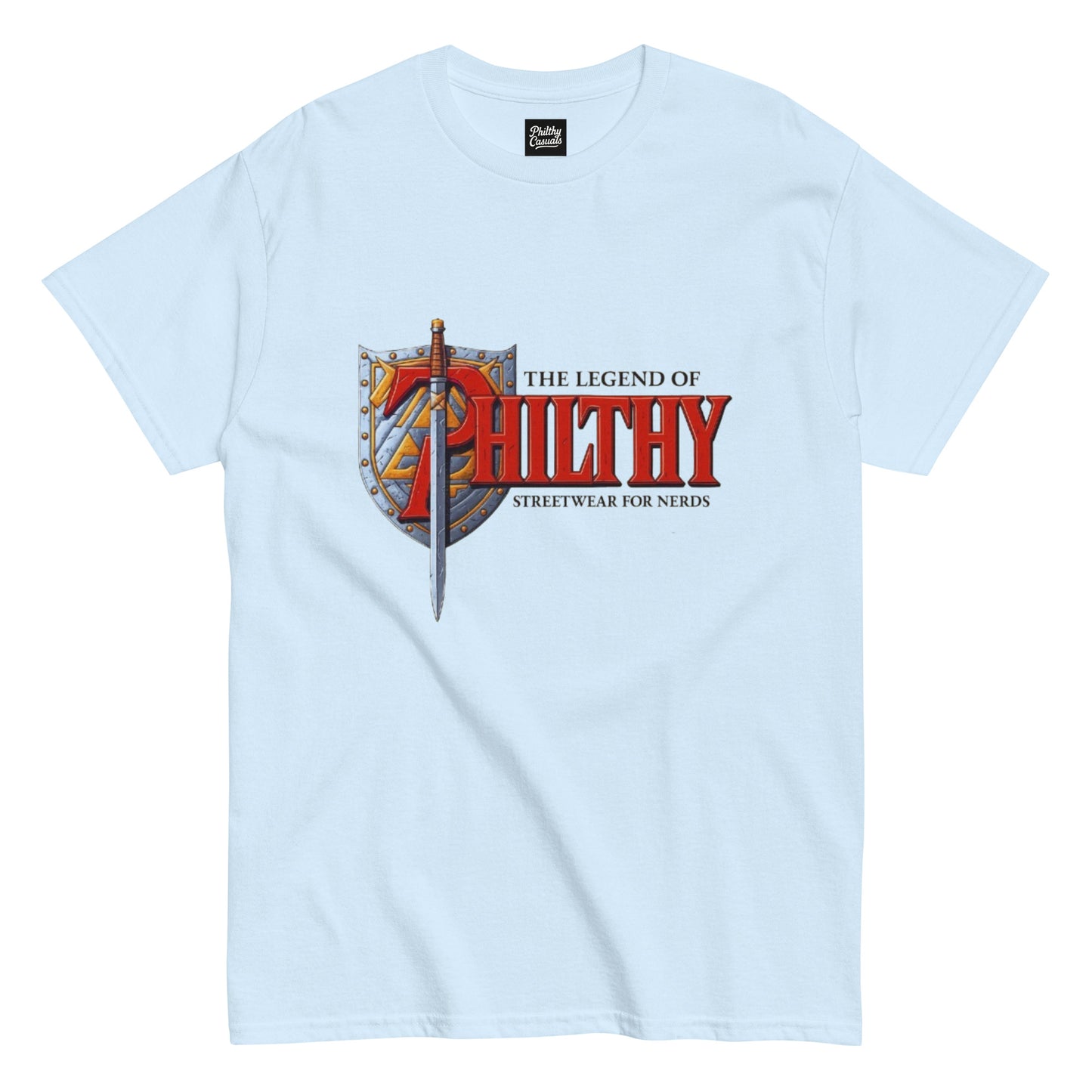 unisex classic tee light blue front