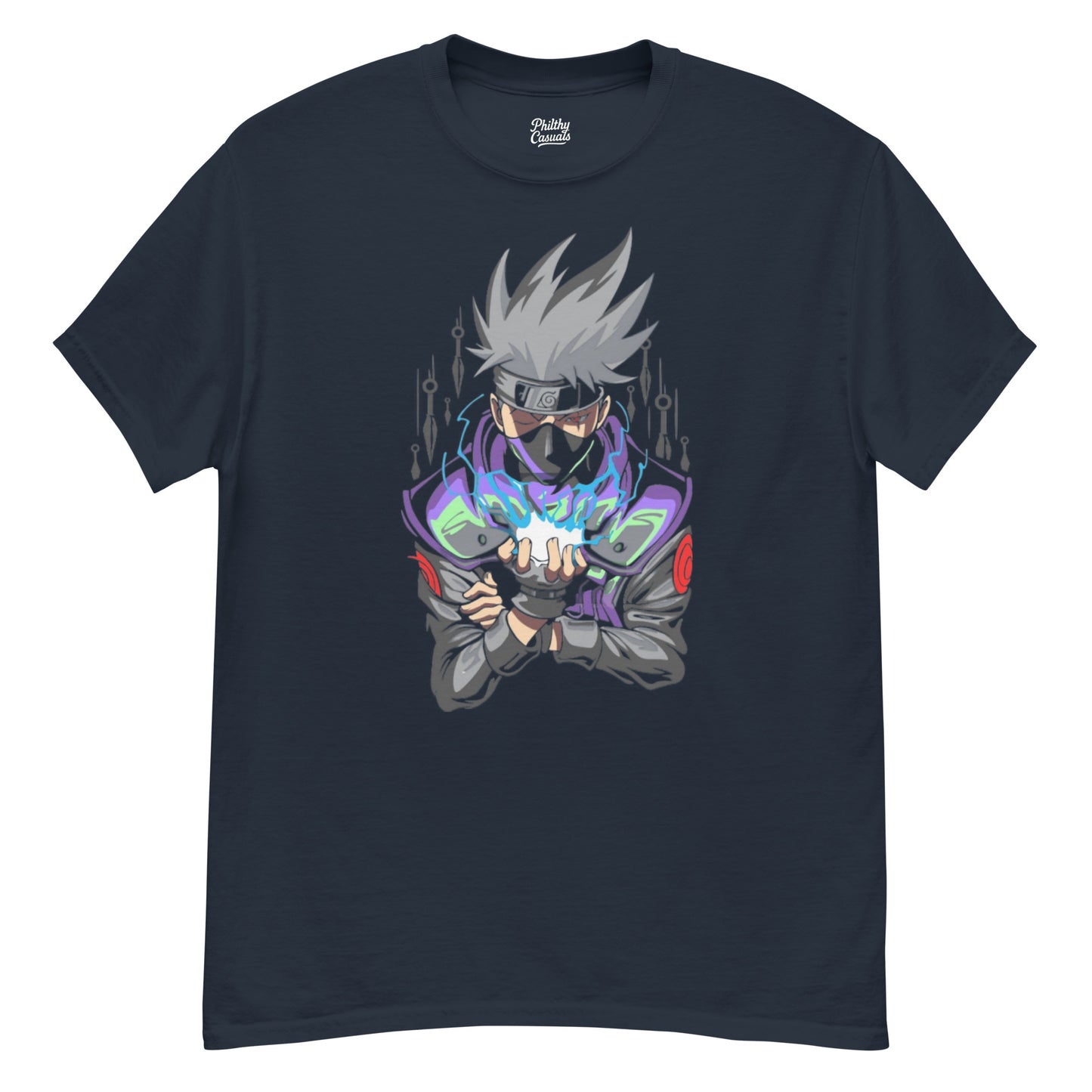 unisex classic tee navy front