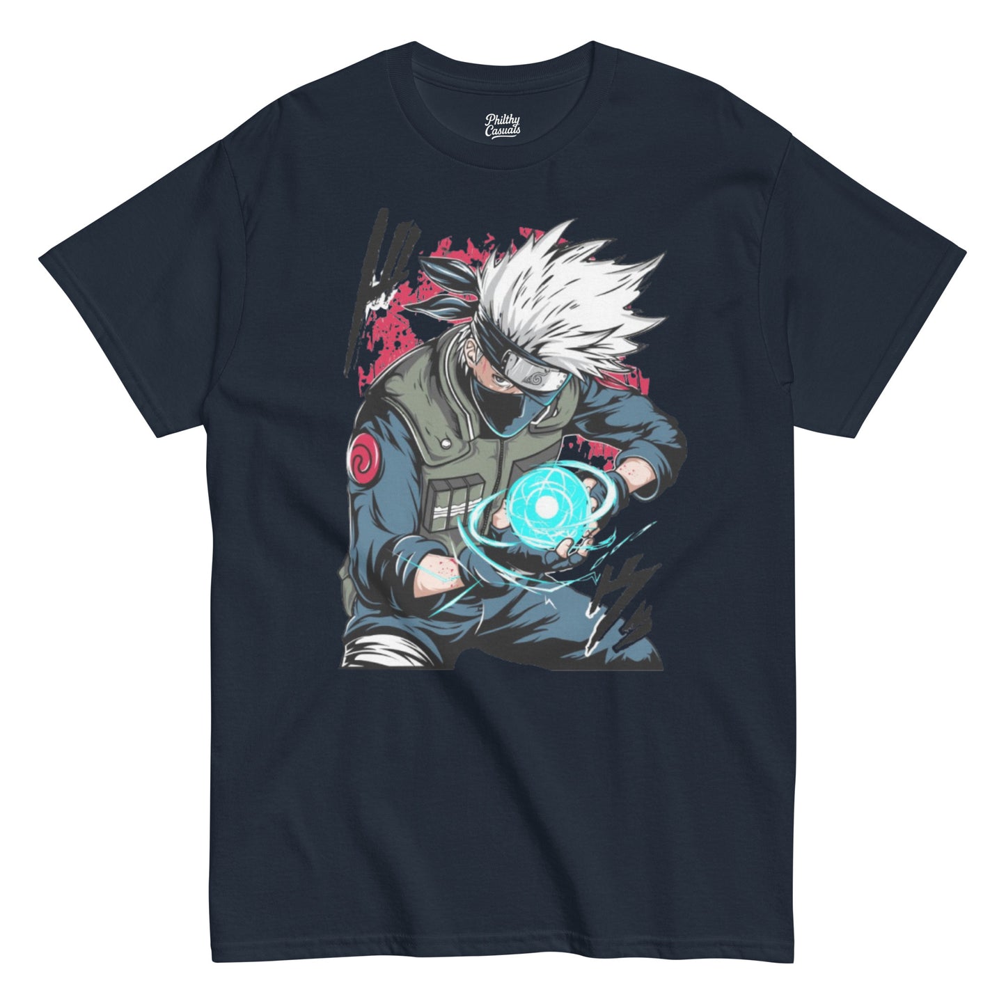 unisex classic tee navy front