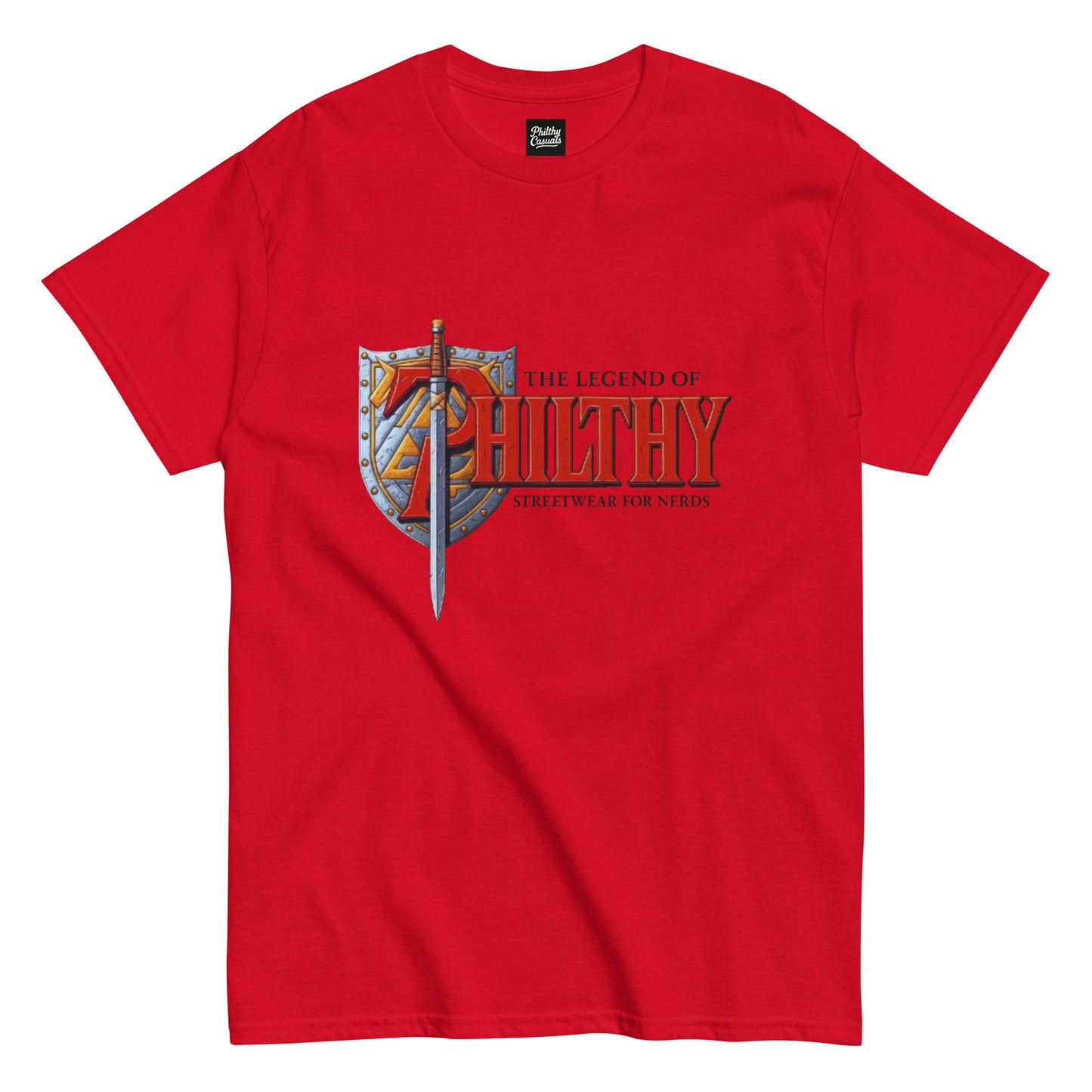 unisex classic tee red front