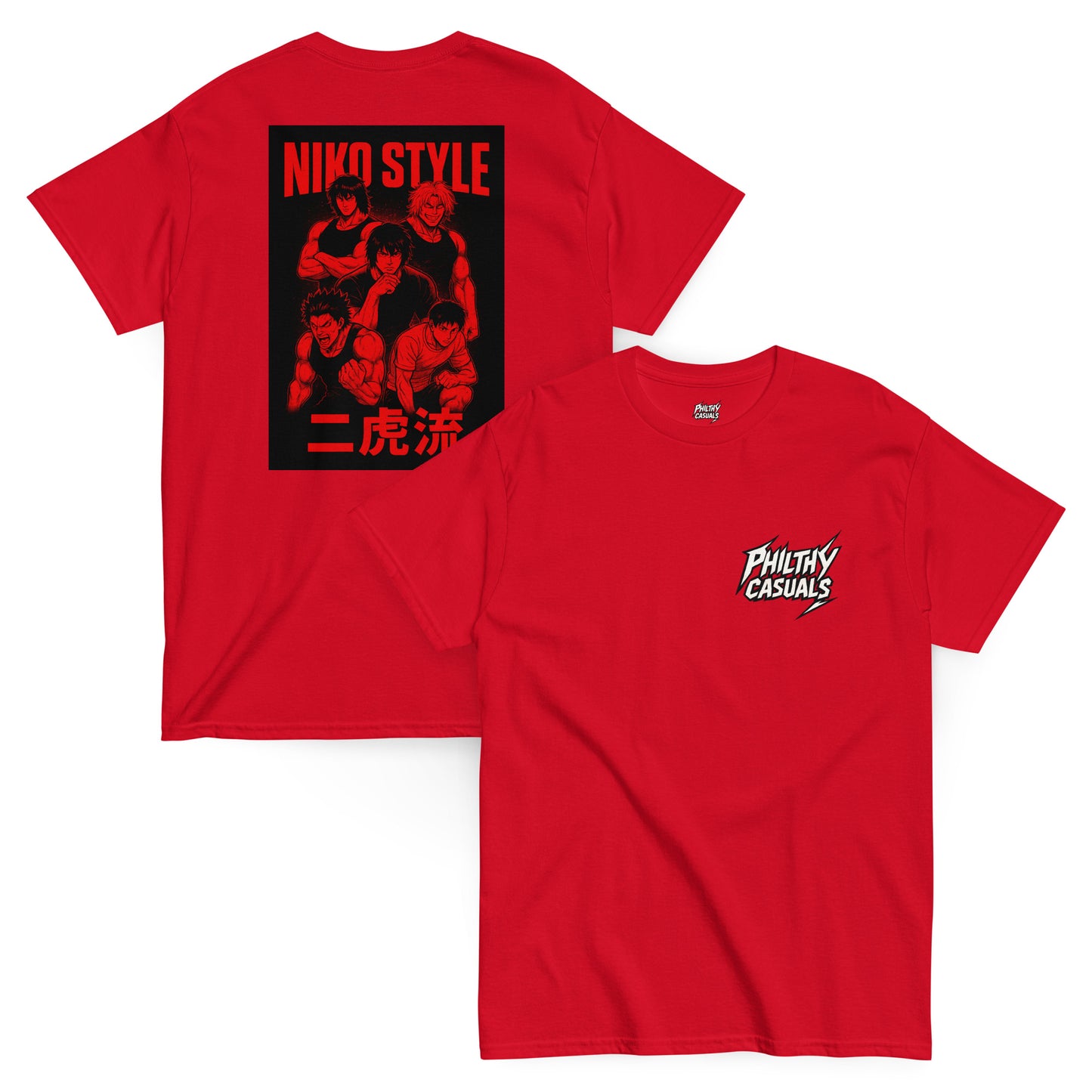 unisex classic tee red front