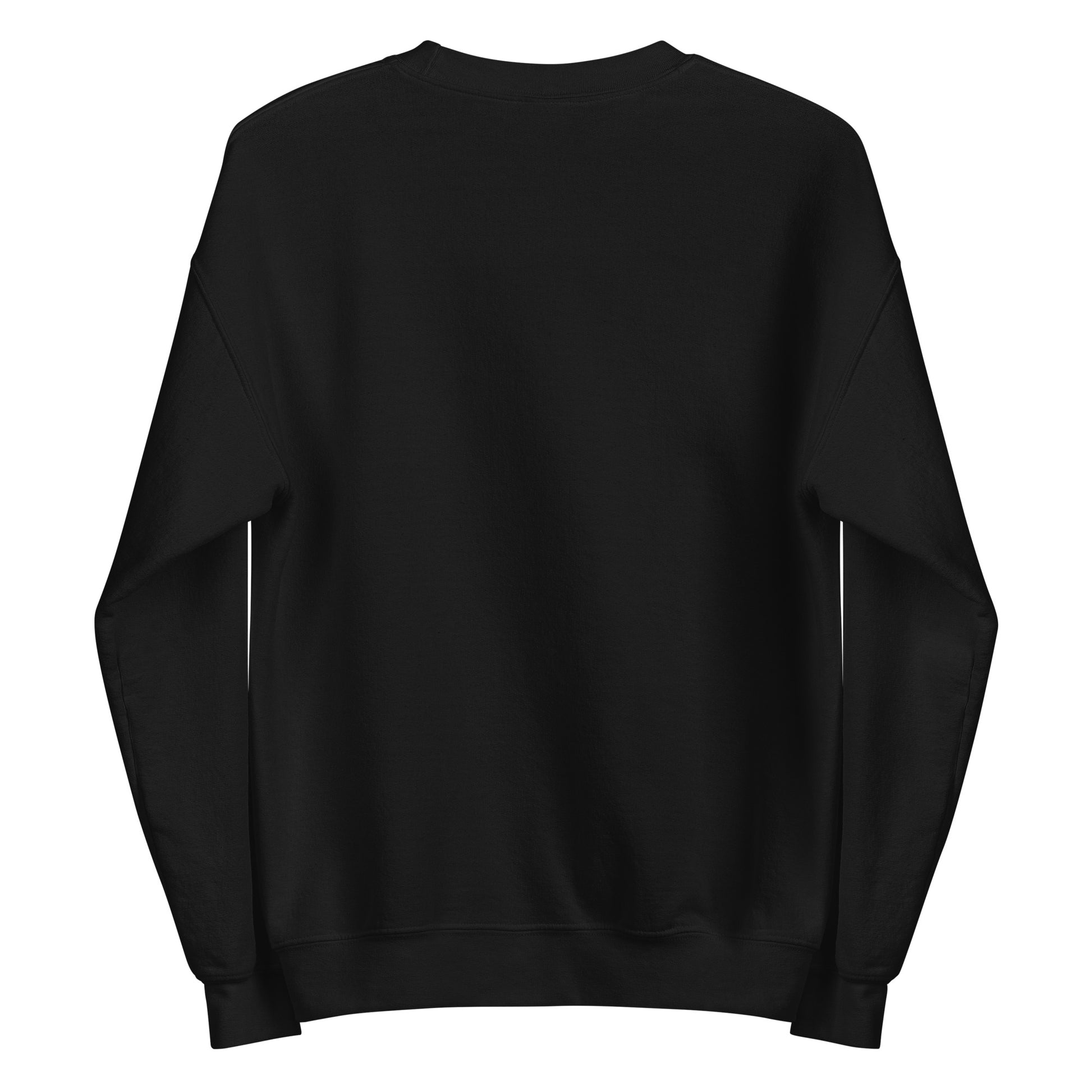 unisex crew neck sweatshirt black back