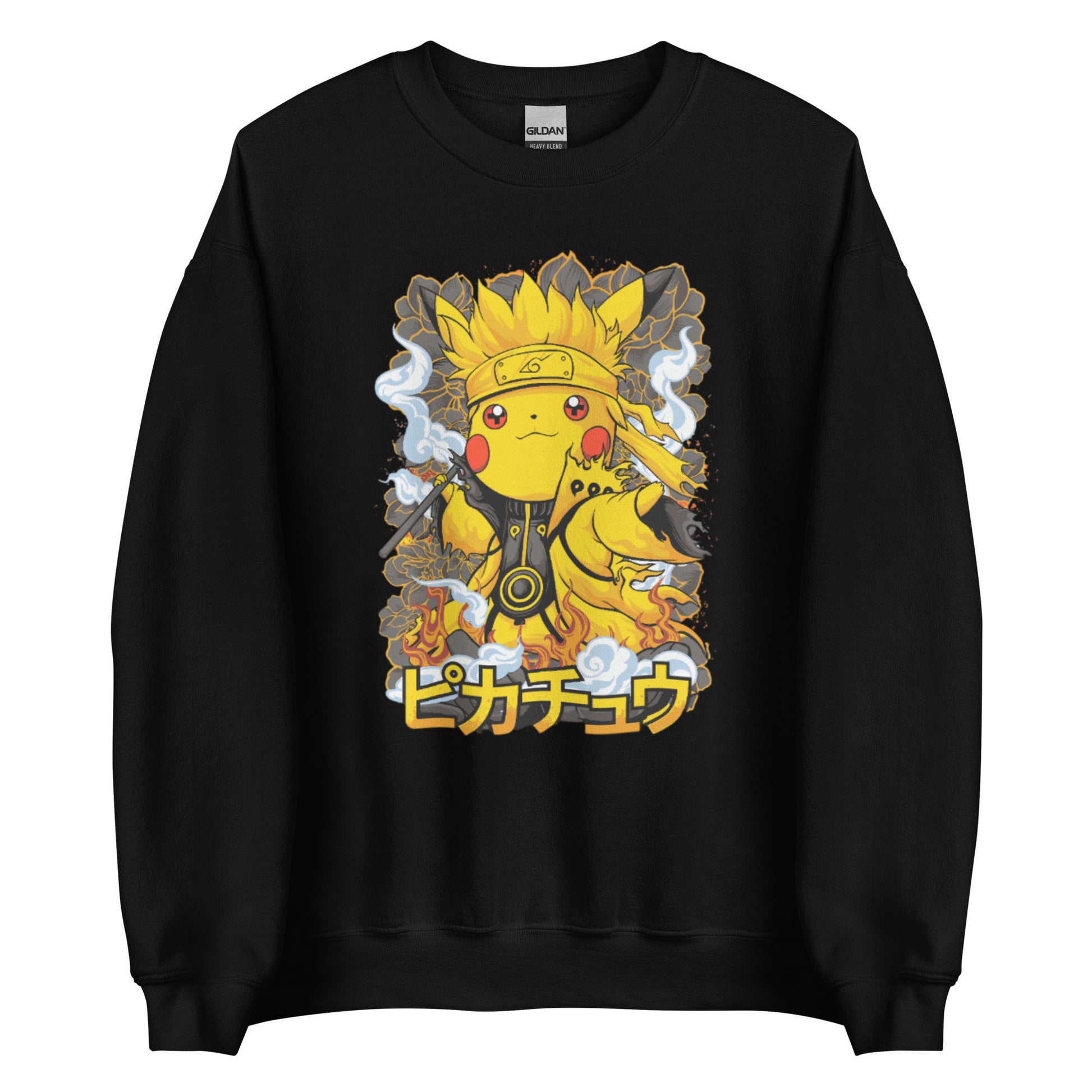unisex crew neck sweatshirt black front