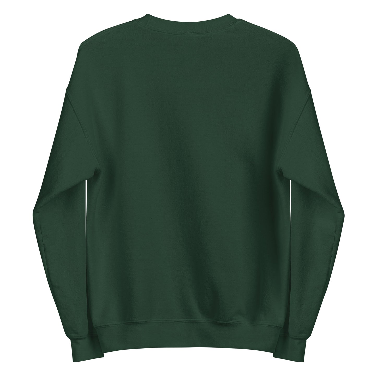unisex crew neck sweatshirt forest green back
