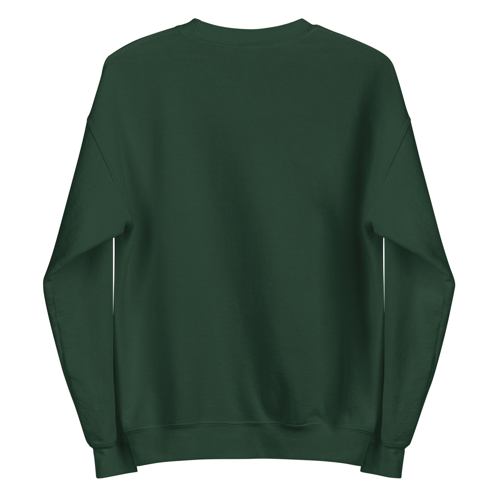 unisex crew neck sweatshirt forest green back