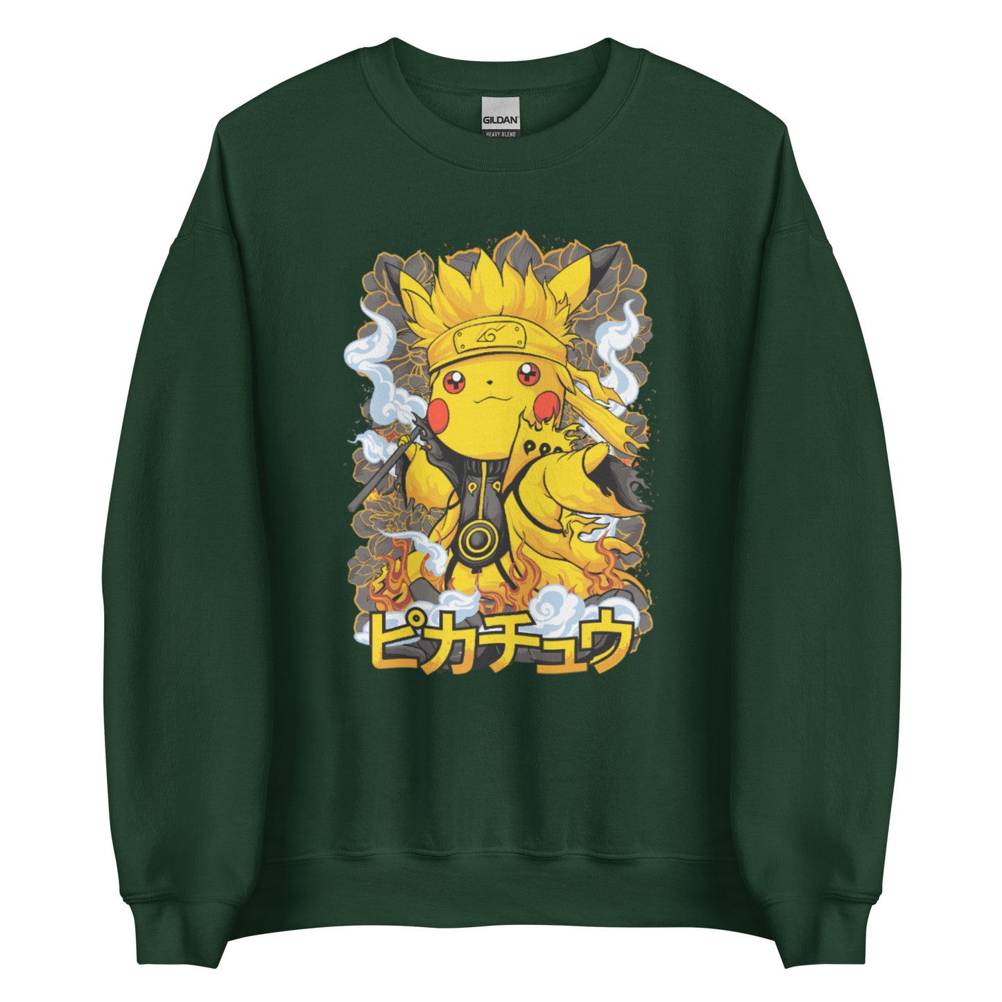 unisex crew neck sweatshirt forest green front