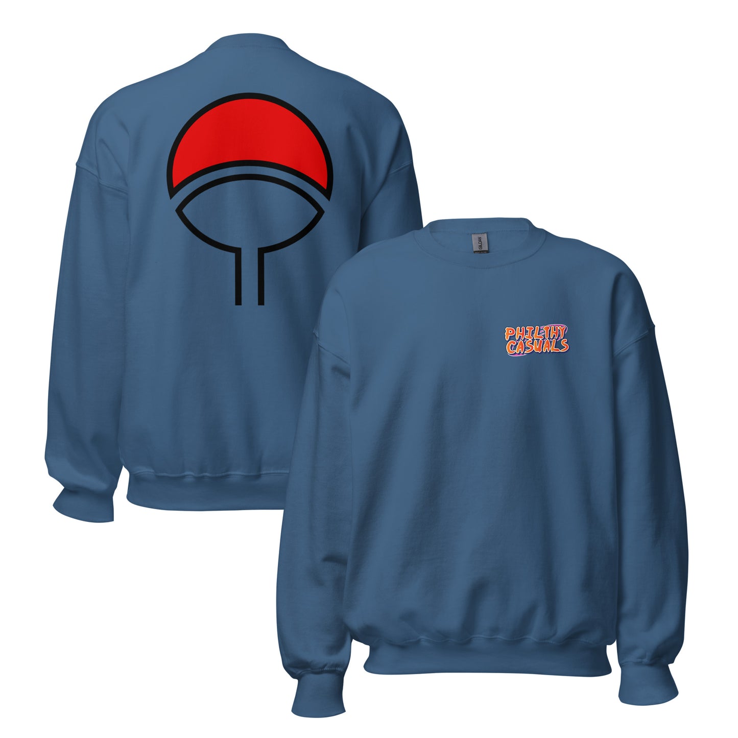 unisex crew neck sweatshirt indigo blue