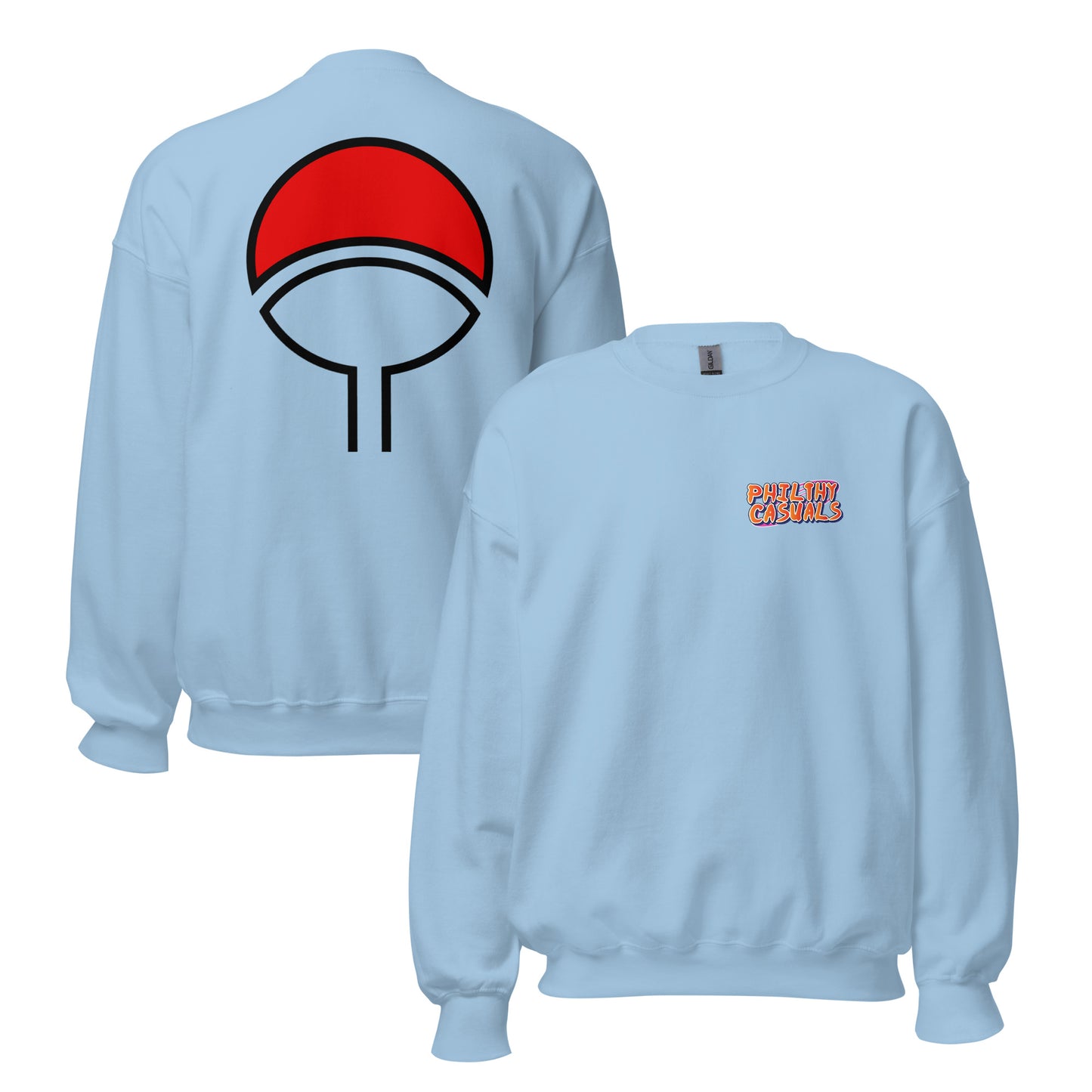 unisex crew neck sweatshirt light blue