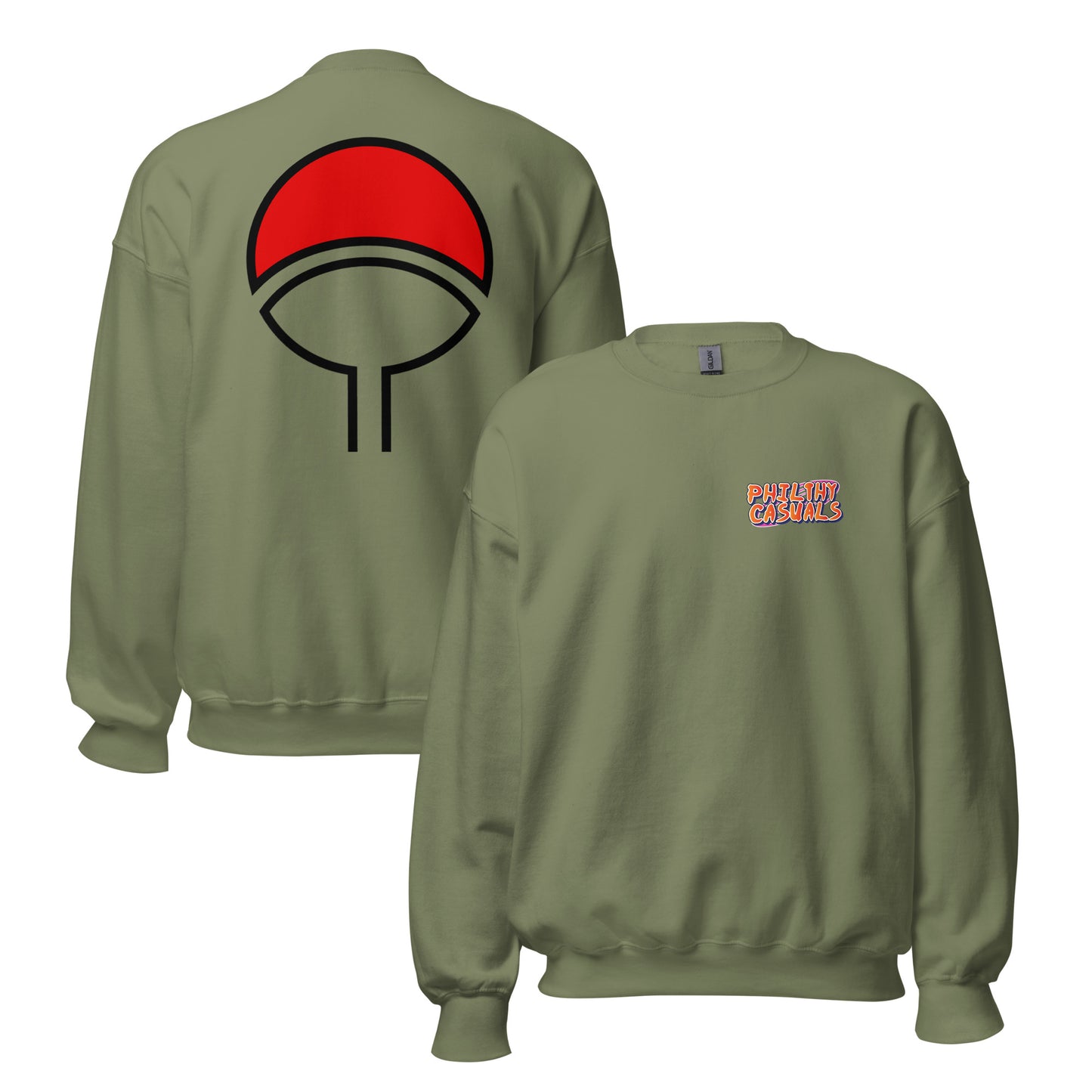 unisex crew neck sweatshirt military