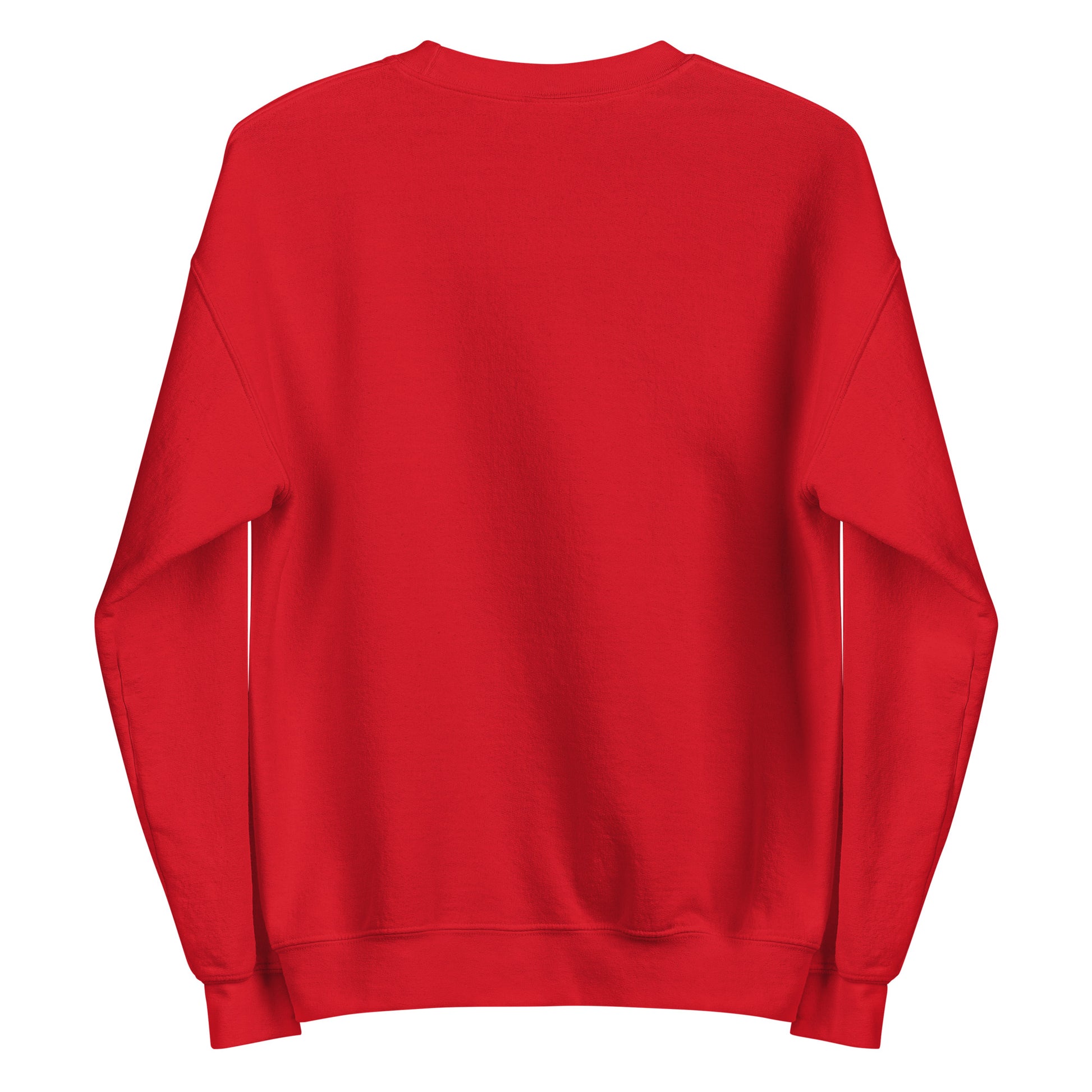 unisex crew neck sweatshirt red back