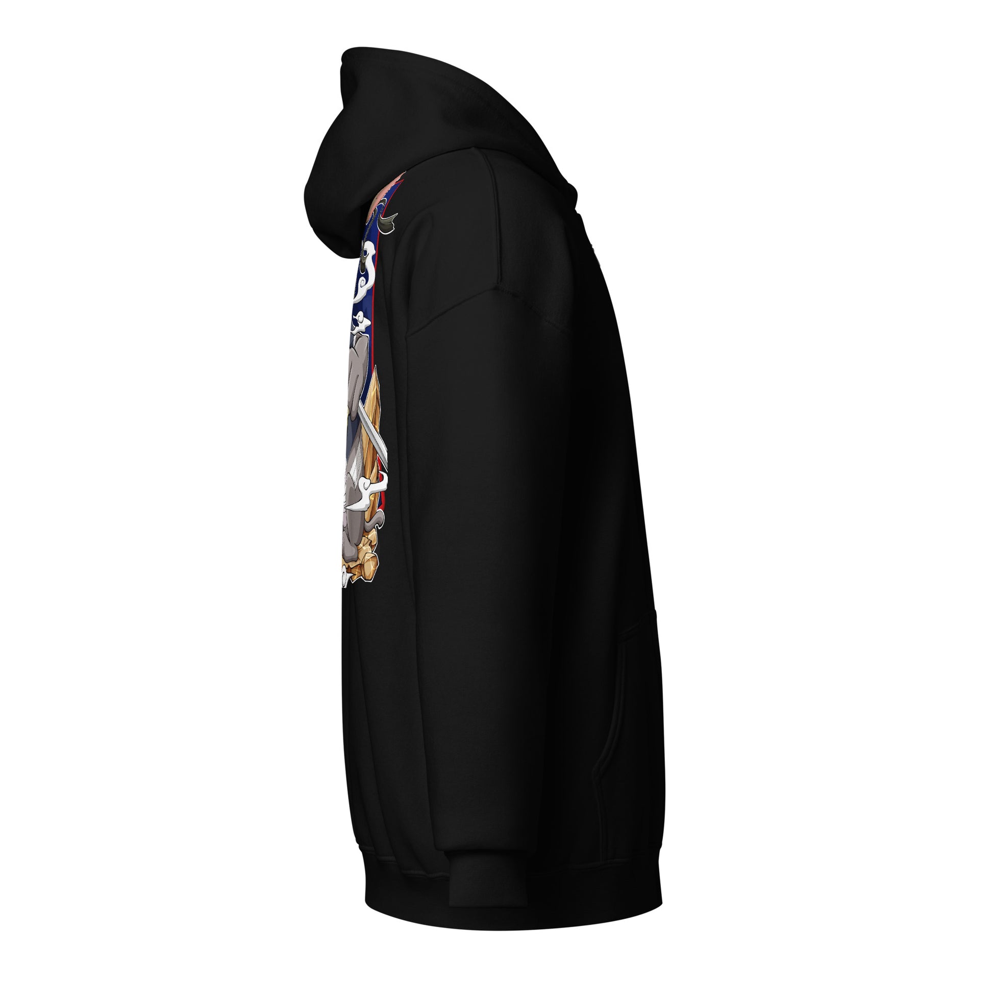 unisex heavy blend zip hoodie black right