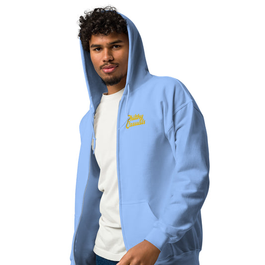 unisex heavy blend zip hoodie carolina blue left front