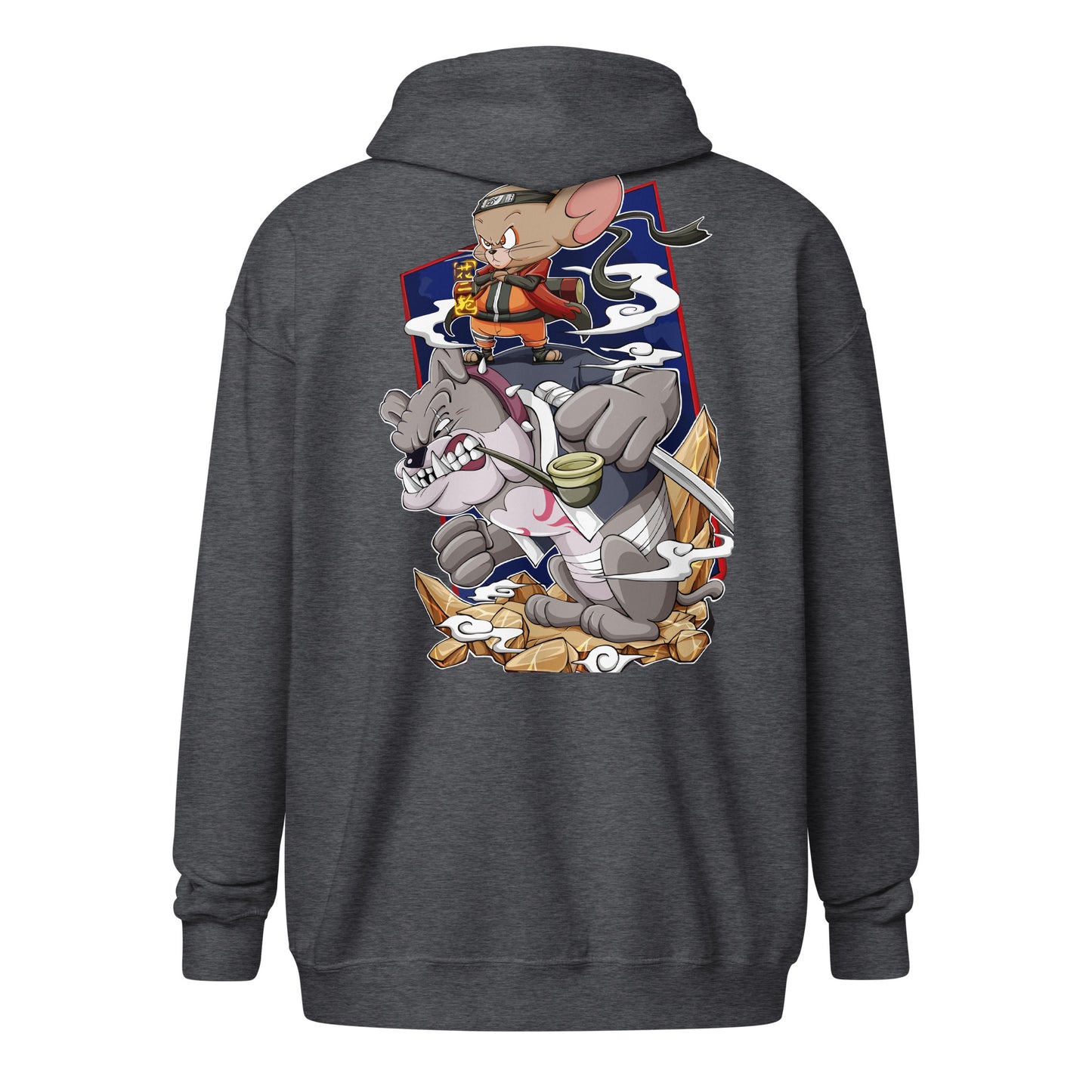 unisex heavy blend zip hoodie sport dark heather back