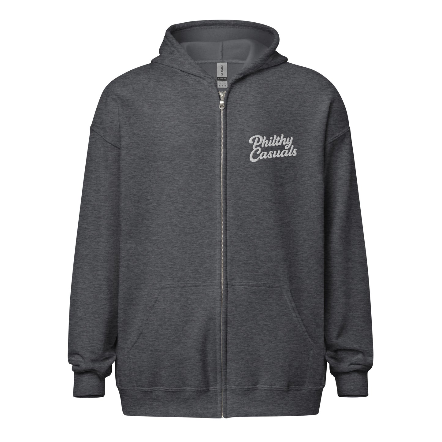 unisex heavy blend zip hoodie sport dark heather front
