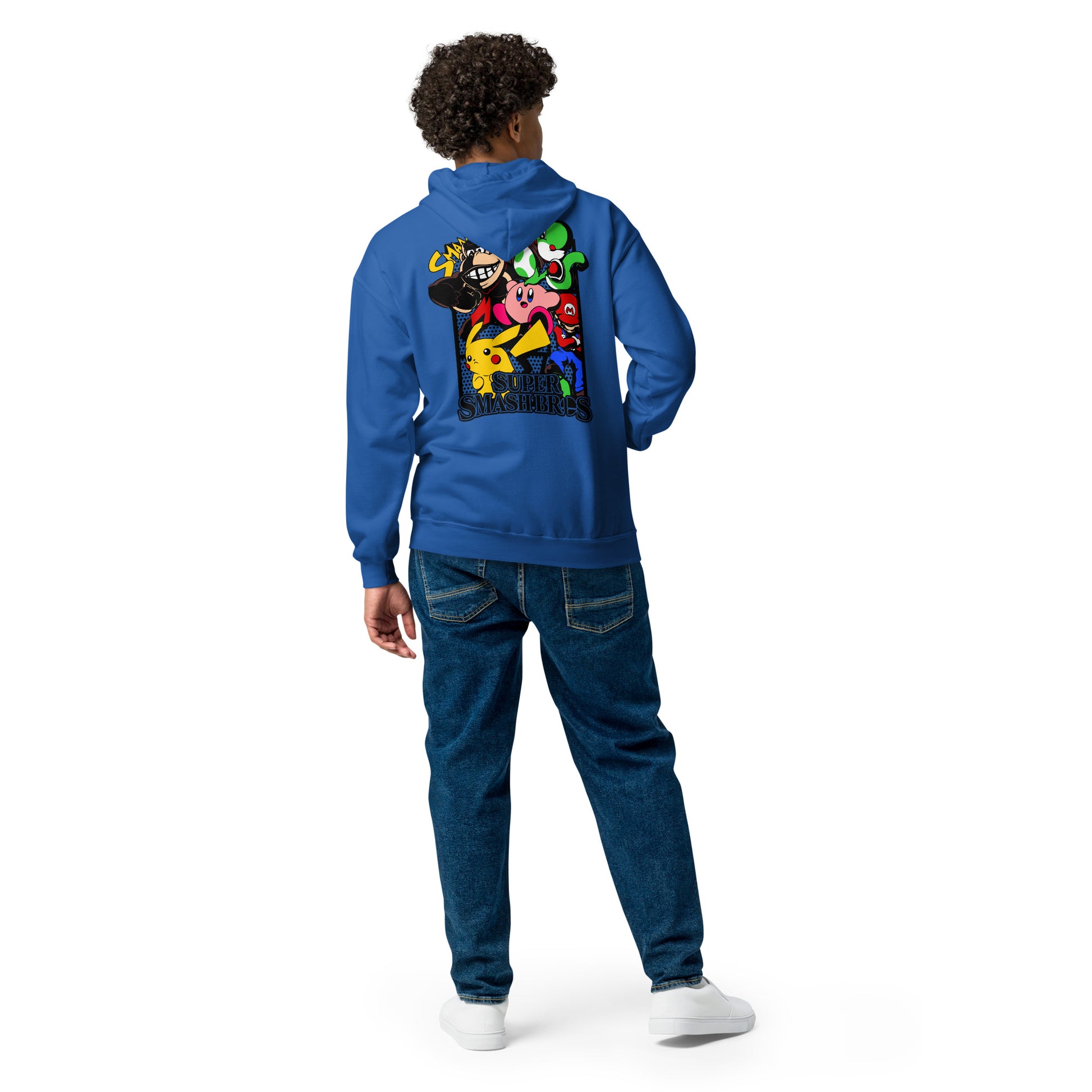 unisex heavy blend zip hoodie royal back