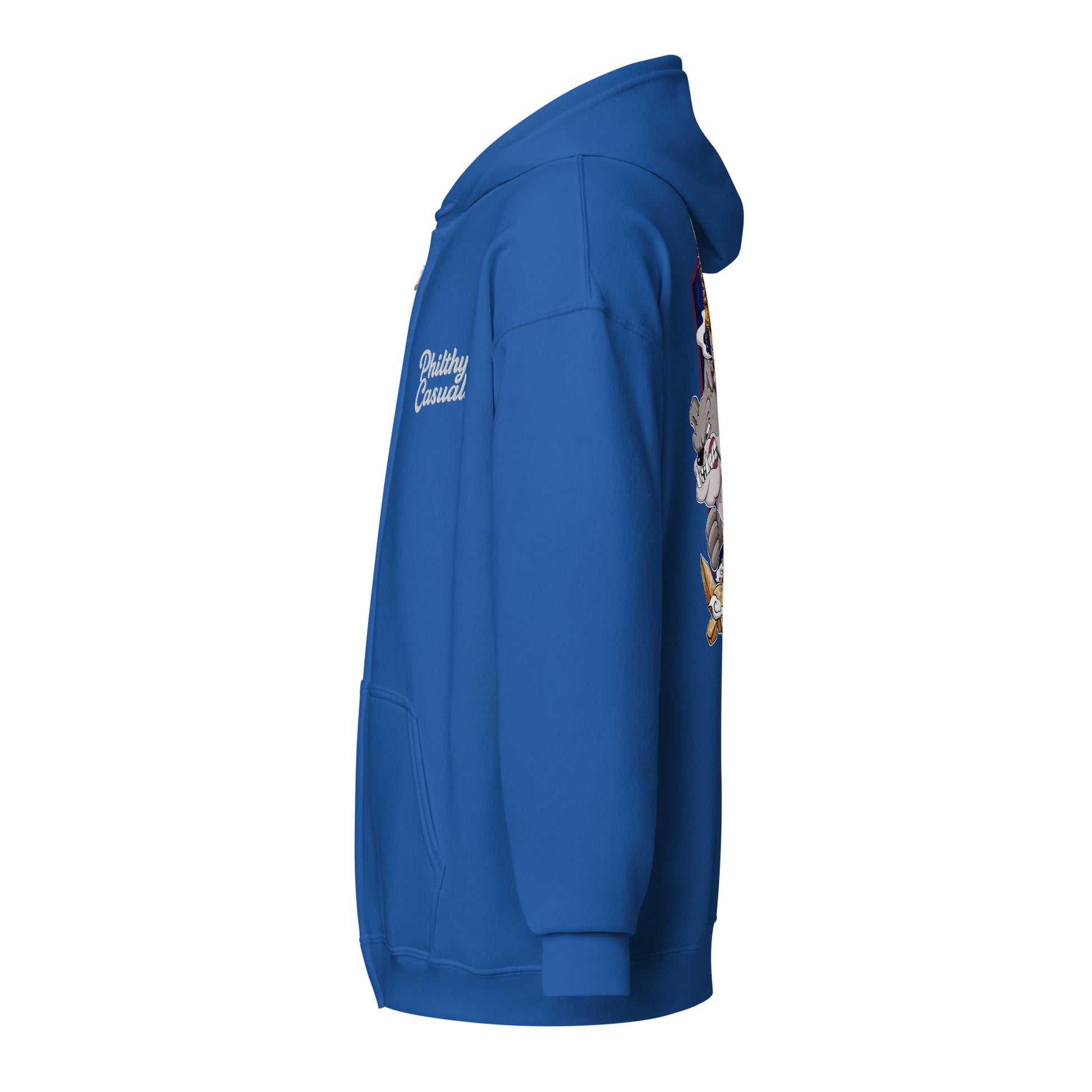 unisex heavy blend zip hoodie sport royal left