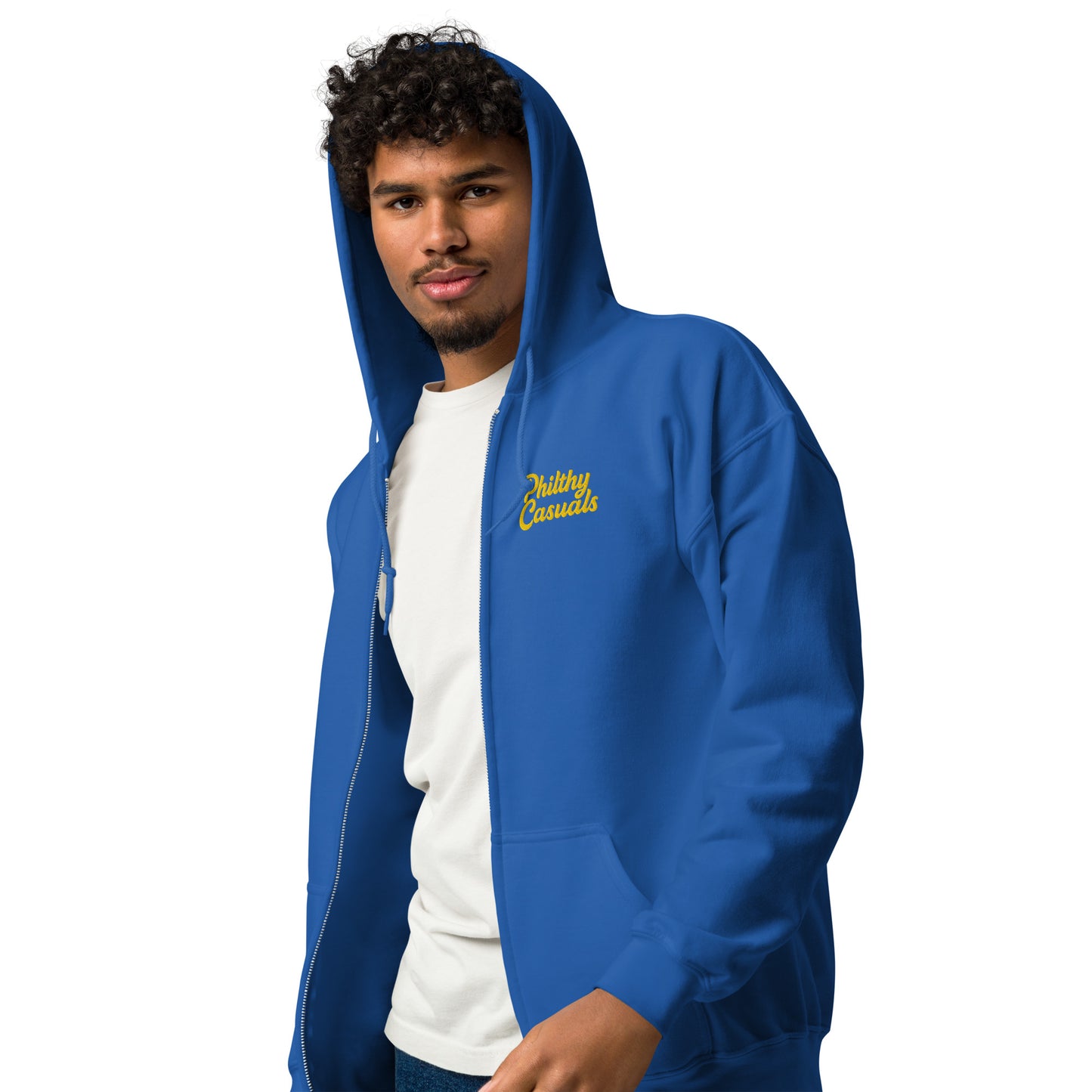 unisex heavy blend zip hoodie royal left front