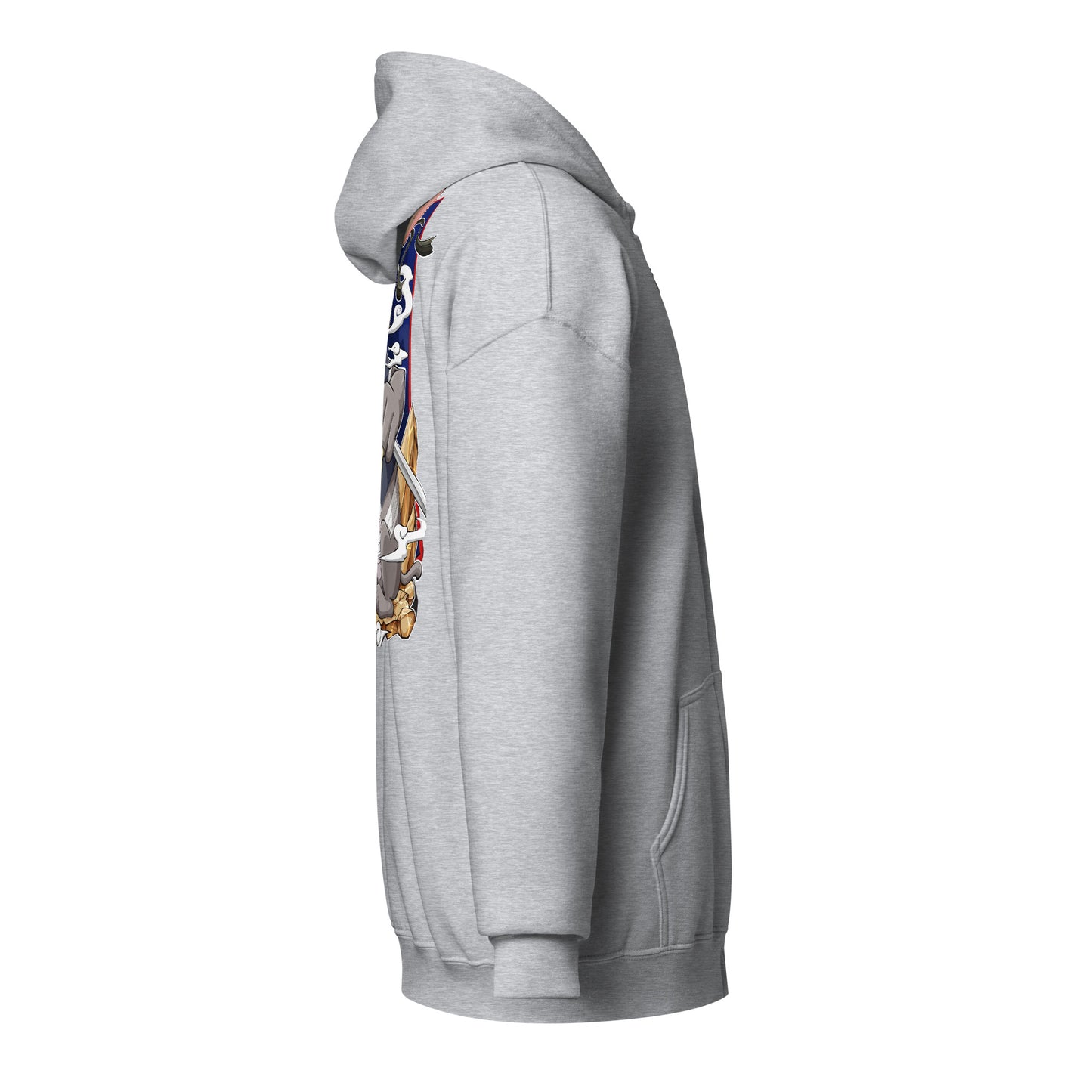 unisex heavy blend zip hoodie sport grey right