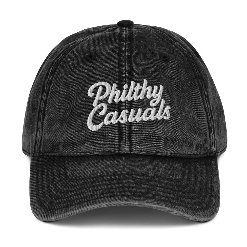 vintage cap black front