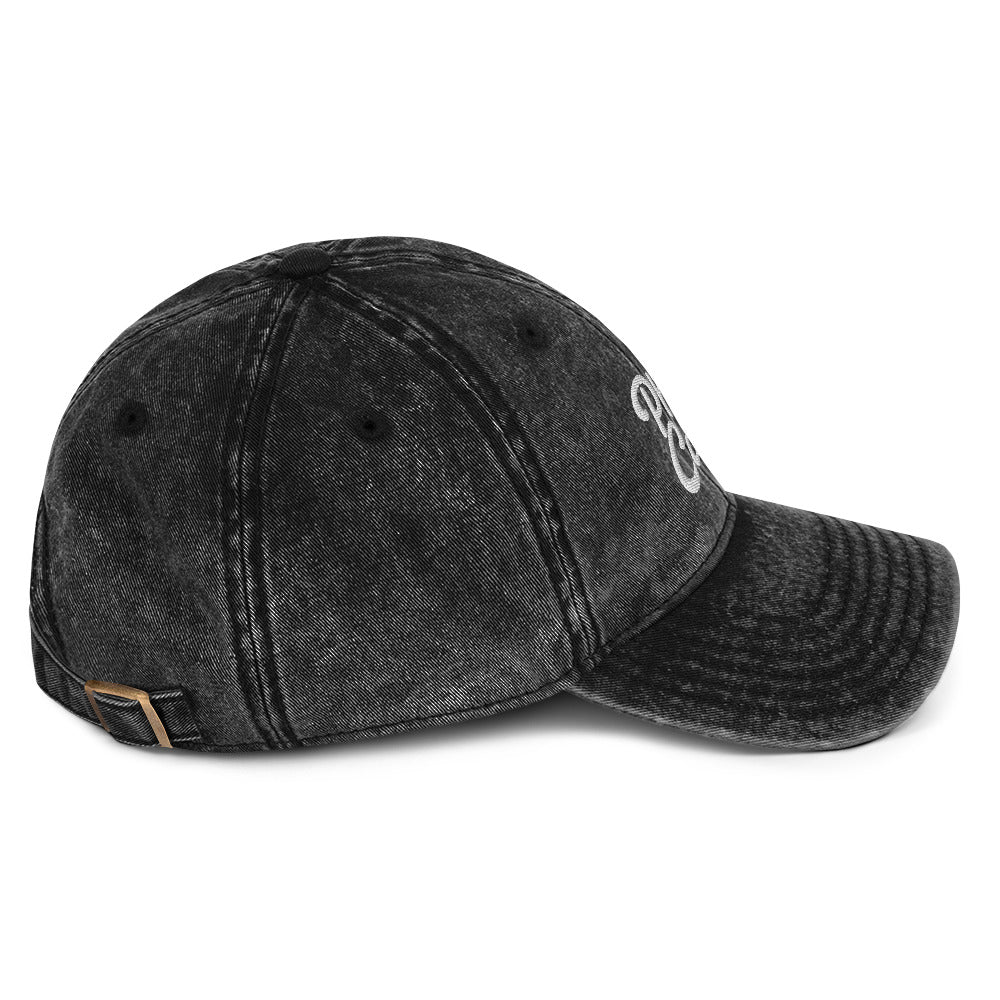vintage cap black right side