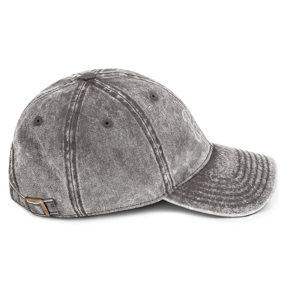 vintage cap charcoal grey right side