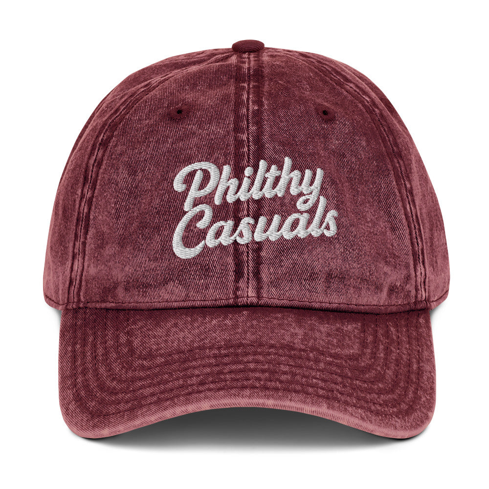 vintage cap maroon front