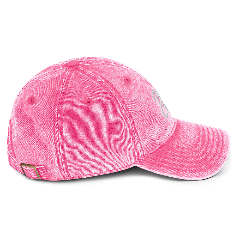 vintage cap pink right side