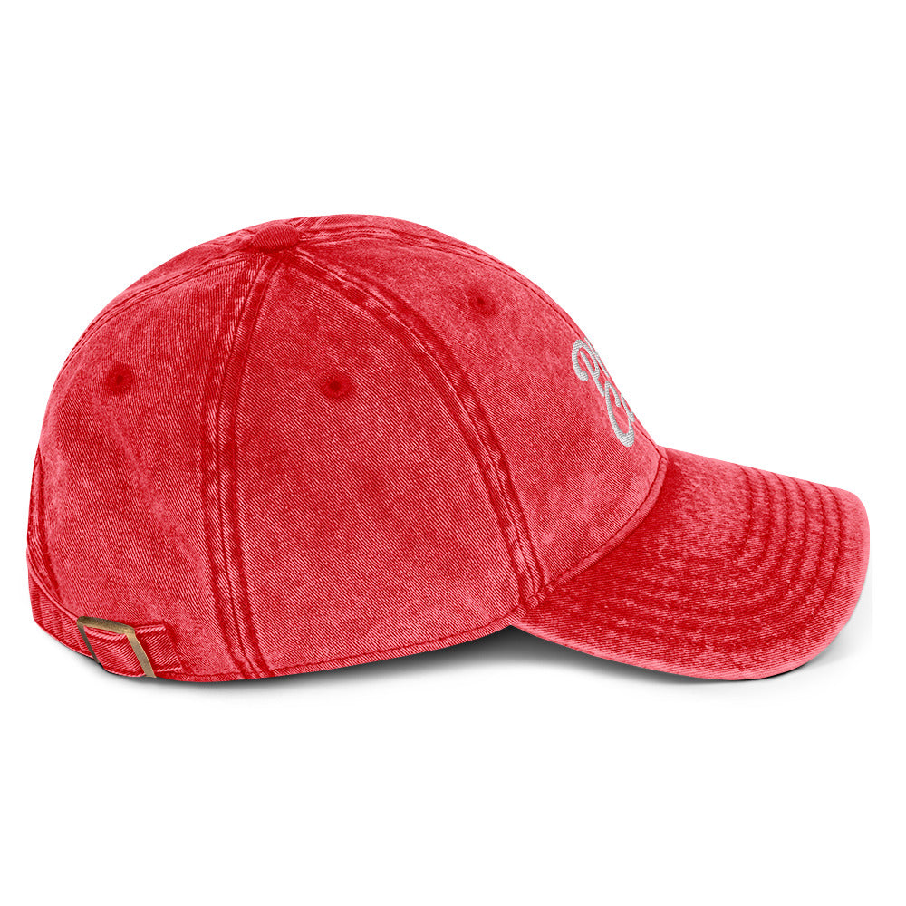 vintage cap red right side